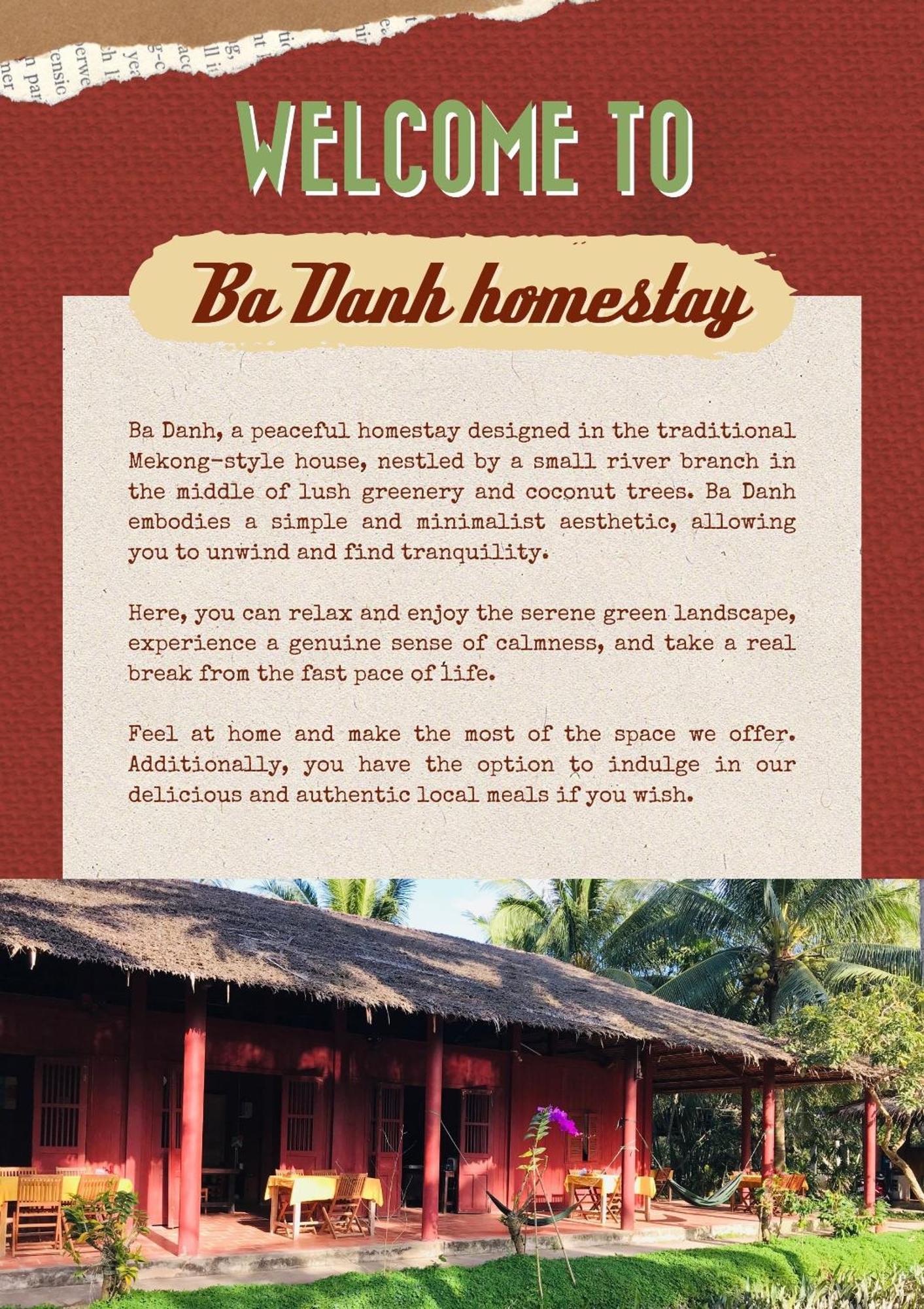 Ba Danh Homestay & Kitchen - Ben Tre Mekong Eksteriør billede